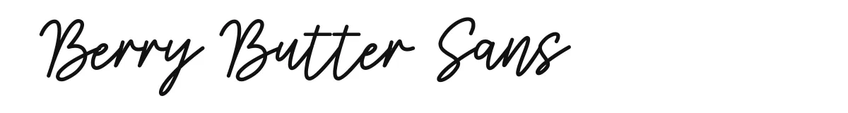 Berry Butter Sans Berry Butter Script preview