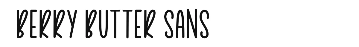Berry Butter Sans font preview