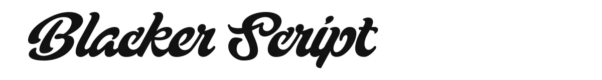 Blacker Script font preview