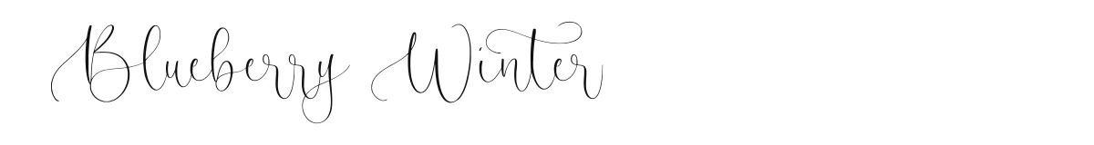 Blueberry Winter font preview