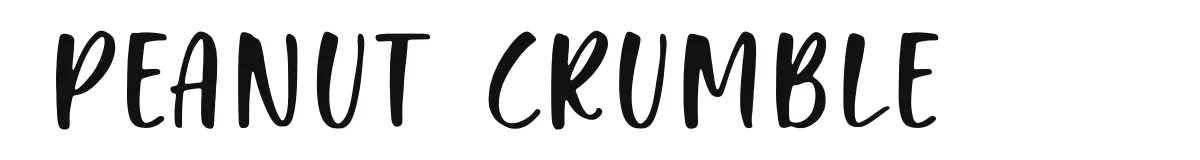Peanut Crumble original font preview