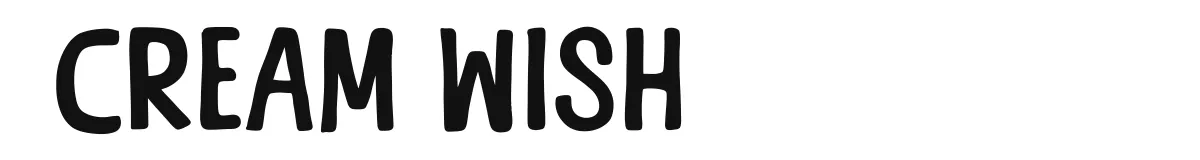 Cream Wish original font preview