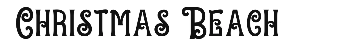 Christmas Beach original font preview