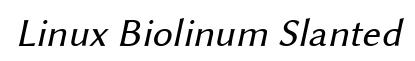 Linux Biolinum Slanted