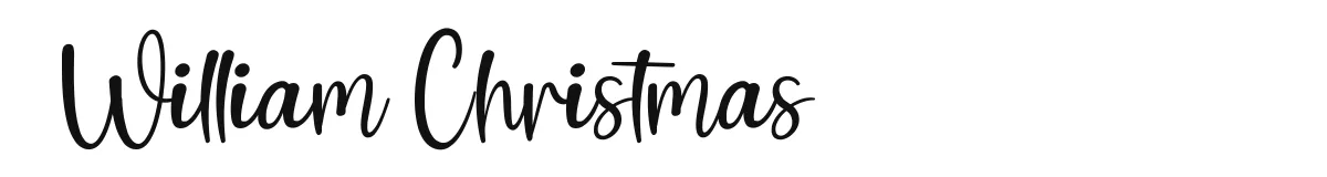 William Christmas font preview