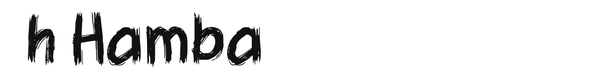h Hamba font preview