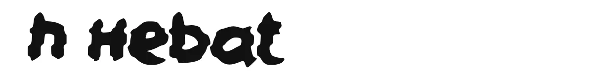h Hebat original font preview