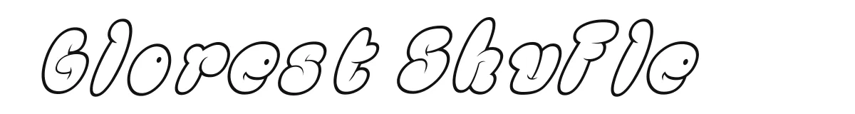 Glorest Shufle Outline Italic preview