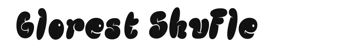 Glorest Shufle font preview