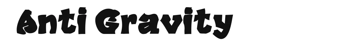 Anti Gravity original font preview