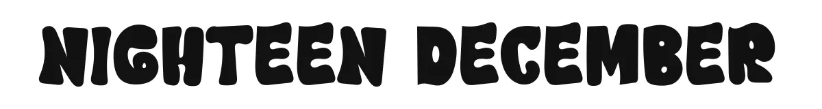 Nighteen December original font preview