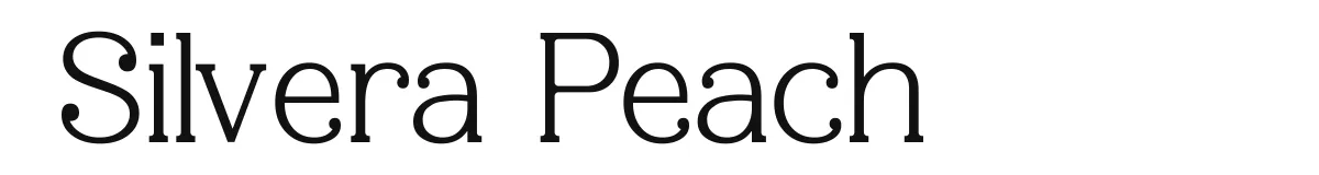 Silvera Peach font preview
