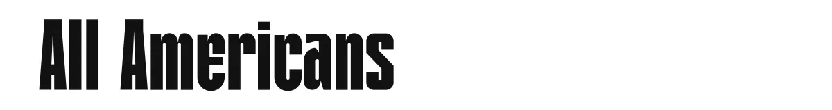 All Americans font preview