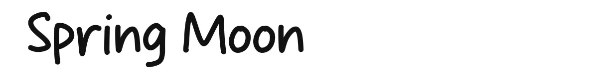 Spring Moon original font preview