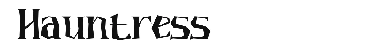 Hauntress font preview