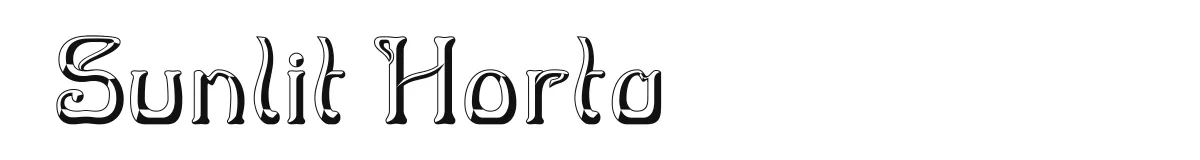 Sunlit Horta font preview