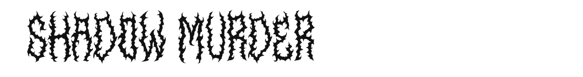 Shadow Murder font preview