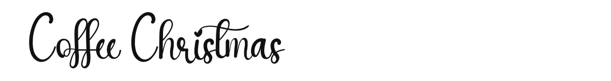Coffee Christmas font preview