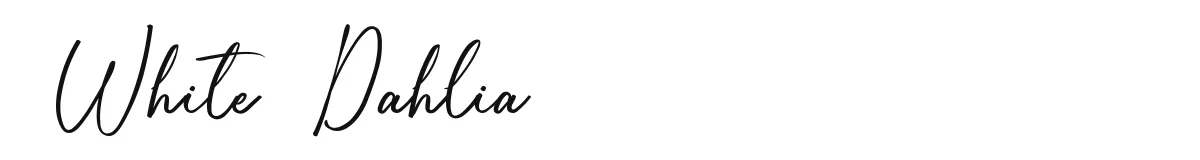 White Dahlia original font preview
