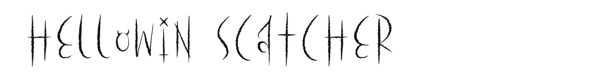 Hellowin Scatcher font preview