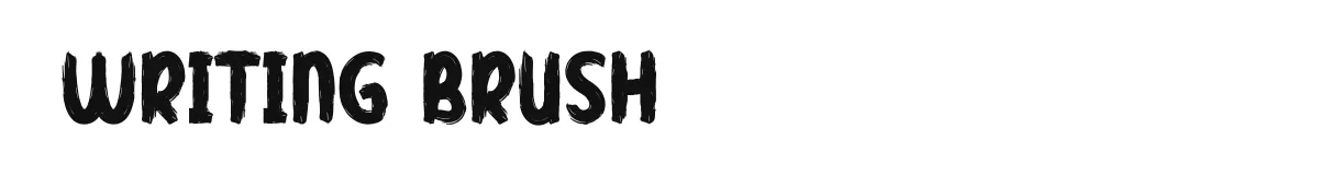 Writing Brush font preview