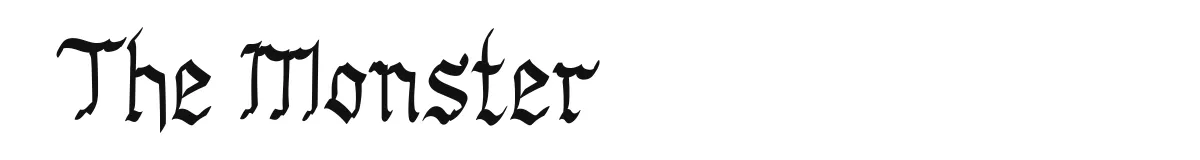 The Monster font preview