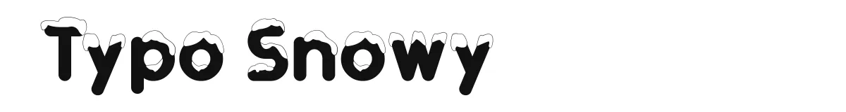 Typo Snowy font preview