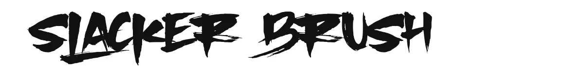 Slacker Brush font preview