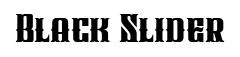 Black Slider font preview
