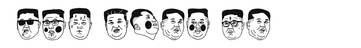 Kim Jong Un font preview