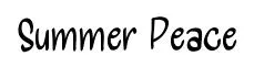 Summer Peace font preview