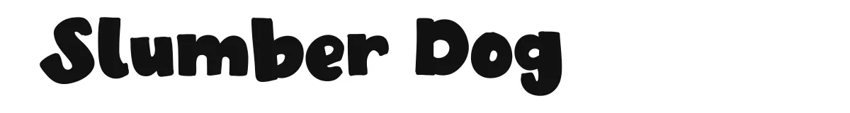 Slumber Dog original font preview