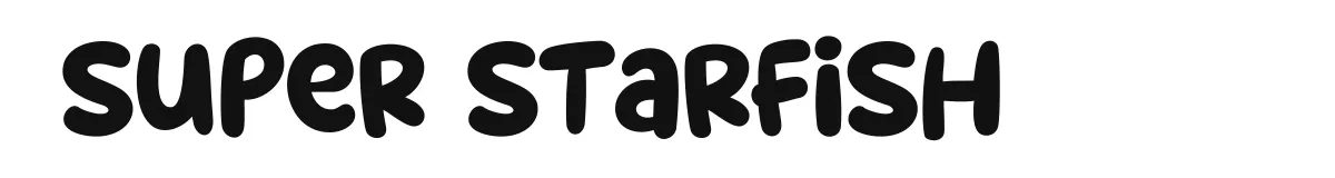 Super Starfish original font preview