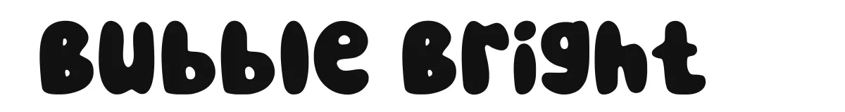 Bubble Bright original font preview