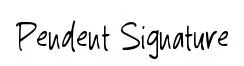 Pendent Signature font preview