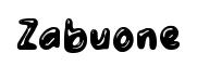 Zabuone font preview