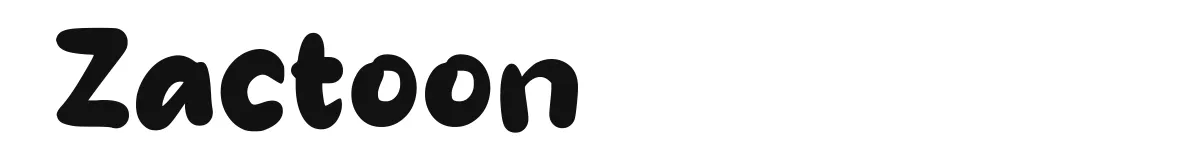 Zactoon original font preview