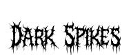 Dark Spikes original font preview