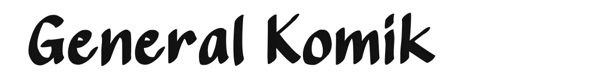 General Komik original font preview