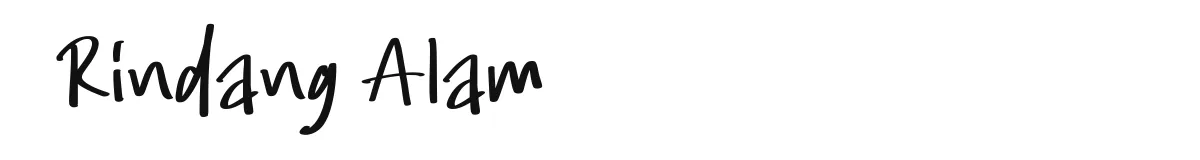 Rindang Alam original font preview