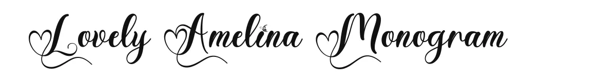 Lovely Amelina Monogram Lovely Amelina Style TTF Demo preview
