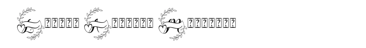 Lovely Amelina Monogram original font preview