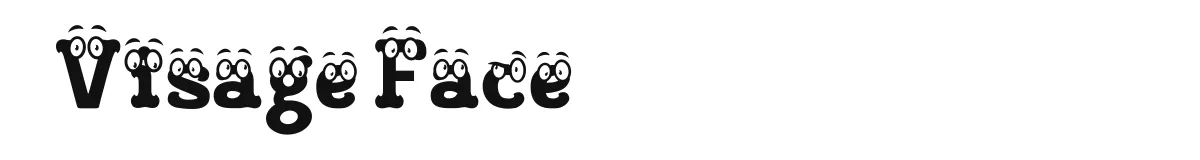 Visage Face original font preview