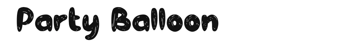 Party Balloon original font preview