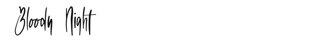 Bloody Night original font preview