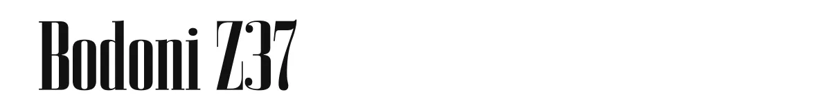 Bodoni Z37 M Compressed Bold preview