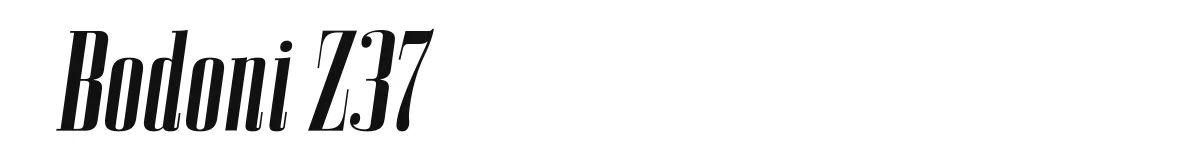 Bodoni Z37 original font preview