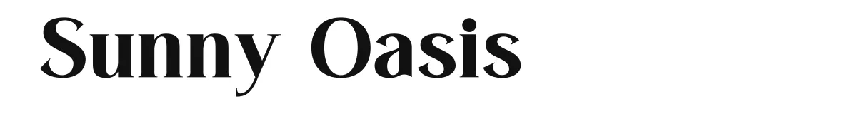 Sunny Oasis original font preview