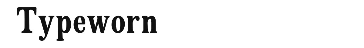 Typeworn font preview