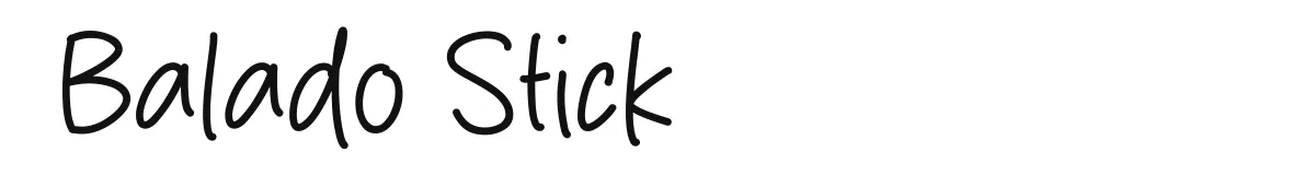 Balado Stick original font preview
